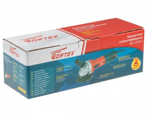 Одноручная углошлифмашина WORTEX AG 1208-1 в кор. (800 Вт, диск 125х22 мм) в Мозыре