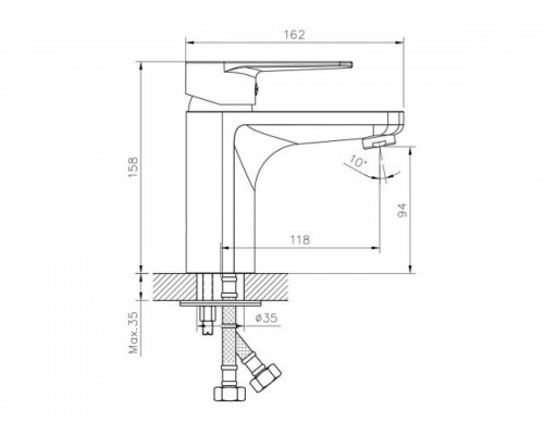 Смеситель для умывальника (Lt) D40 DR72011 Decoroom в Мозыре