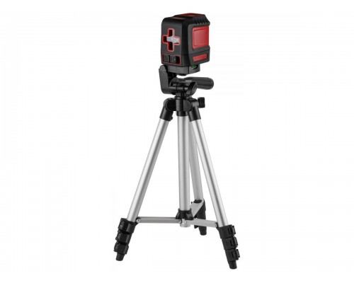 Нивелир лазерный WORTEX LL 0210-1 со штативом в кор. (проекция: крест с фиксацией, до 15 м, +/- 0,4 мм/м, резьба 1/4", красный луч, штатив 1 м в компл в Мозыре
