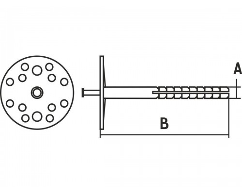 Дюбель для теплоизоляции 10х140 мм с металлич. гвоздем (1000 шт в коробе) STARFIX в Мозыре