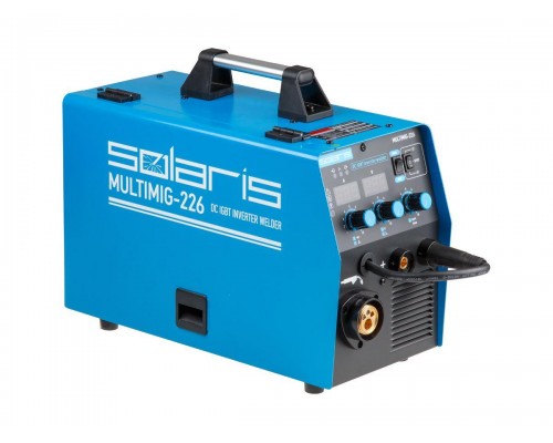 Полуавтомат сварочный Solaris MULTIMIG-226 (230В; MIG/FLUX/MMA; евроразъем; горелка 3 м; смена полярности; 2T/4T/Spot) в Мозыре