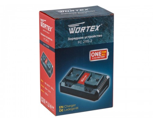 Зарядное устройство WORTEX FC 2115-2 ALL1 (18 В, 2.0 А + 2.0 A, 2 слота, стандартная зарядка) в Мозыре