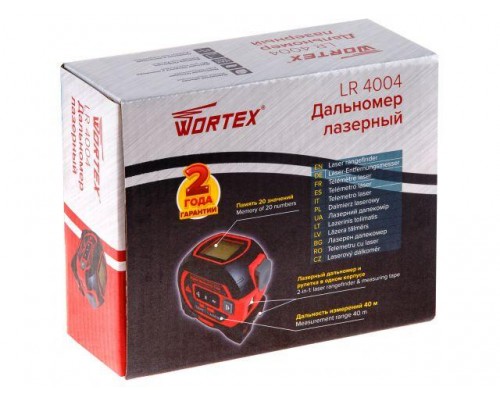 Дальномер лазерный WORTEX LR 4004 в кор. (0.2 - 40 м, +/- 2 мм/м,) в Мозыре