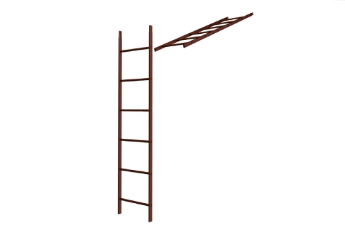 Лестница кровельная стеновая МП дл. 1860 мм без кронштейнов